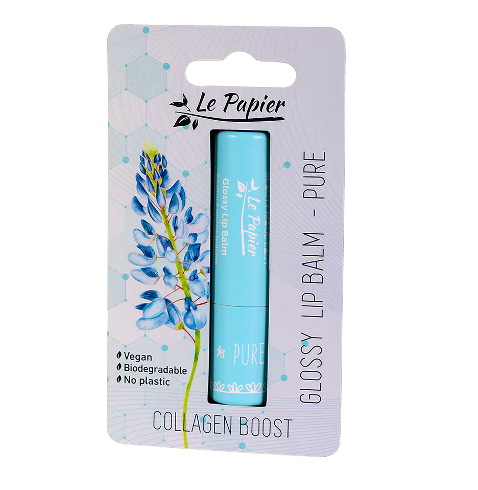 Glossy Lip Balm with Collagen - PURE