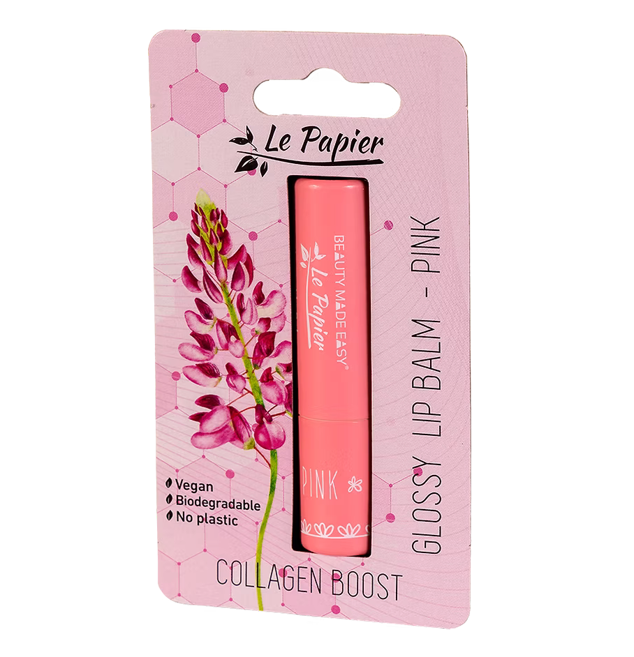 Glossy Lip Balm with Collagen - PINK
